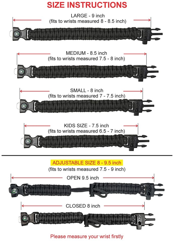 measuring for a paracord bracelet