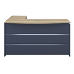 Γραφείο Εργασίας Επαγγελματικό Lotus Pakoworld Αναστρέψιμο Φυσικό-Ανθρακί 180x140x75εκ