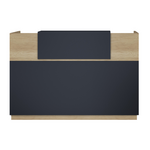 Γραφείο Reception Lotus Pakoworld σε Χρώμα Φυσικό - Ανθρακί 180x70x110εκ