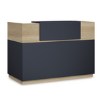 Γραφείο Reception Lotus Pakoworld σε Χρώμα Φυσικό - Ανθρακί 180x70x110εκ