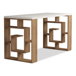 Γραφείο Labirent Pakoworld Χρώμα Λευκό -Φυσικό 140x60x75εκ