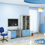 Γραφείο Εργασίας Looney Pakoworld Χρώμα Castillo-Μπλε 100x55x75εκ