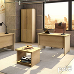 Γραφείο Εργασίας Επαγγελματικό Amazon Pakoworld Χρώμα Sonoma 120x75x75εκ