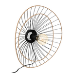 Φωτιστικό Τοίχου-Απλίκα Alara Pakoworld e27 40w Χρυσό-Μαύρο Φ45x11εκ