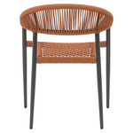 Πολυθρόνα Freiburg Pakoworld Αλουμίνιο Μαύρο-Σχοινί Φυσικό-Κεραμιδί