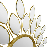 Καθρέπτης Flower Pakoworld Χρυσό 83x2.5x83εκ