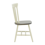 Καρέκλα Larus Pakoworld Φυσικό Ξύλo Rubberwood Ανθρακί-Λευκό 50x49x90εκ.
