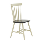 Καρέκλα Larus Pakoworld Φυσικό Ξύλo Rubberwood Ανθρακί-Λευκό 50x49x90εκ.