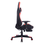 Καρέκλα Γραφείου Gaming Zeldo Pakoworld pu Μαύρο-Κόκκινο 66x56x135εκ