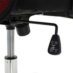 Καρέκλα Γραφείου Διευθυντή Joel i Pakoworld με Ύφασμα Mesh Μαύρο-Κόκκινο 60x60x109-118εκ