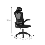 Καρέκλα Γραφείου Διευθυντή Delilah Pakoworld Mesh Μαύρο