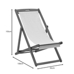 Σεζλόνγκ Franclow Pakoworld Ξύλο Ακακίας Φυσικό-Πανί pvc Λευκό