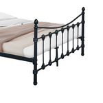 Κρεβάτι Beowulf Pakoworld Μαύρο Μεταλλικό 150x200x102εκ
