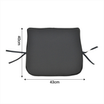 Μαξιλάρι Καρέκλας Pildo Pakoworld Μαύρο Ύφασμα 43x40x3εκ