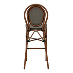 Σκαμπό Μπαρ Dezyan Pakoworld Καρυδί Αλουμίνιο-Γκρι  Textilene 41.5x53.5x116εκ