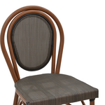 Σκαμπό Μπαρ Dezyan Pakoworld Καρυδί Αλουμίνιο-Γκρι  Textilene 41.5x53.5x116εκ