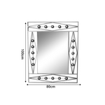 Καθρέπτης Roteron Inart Χρυσό Μέταλλο 80x2x100εκ