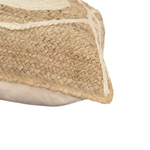 Μαξιλάρι Foliens Inart Φυσικό-Εκρού 100% Γιούτα 45x45x2.5εκ