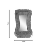 Καθρέπτης Amlont Inart Φυσικό Ψάθα 70x2x20εκ