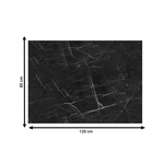 Επιφάνεια Τραπεζιού Saran Pakoworld Μαύρο Μαρμάρου 120x80εκ