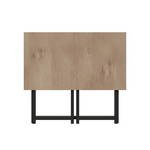 Γραφείο Εργασίας Πτυσσόμενο Thox Pakoworld oak Μελαμίνης-Μαύρο Μέταλλο 80x50x72εκ