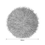 Διακοσμητικό Τοίχου Alaina Pakoworld Φυσικό Χρώμα mdf-Ψάθα Φ64x4εκ