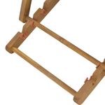 Σεζλόνγκ Xurian Pakoworld Ξύλο Ακακίας Φυσικό-Πανί pvc Μαύρο