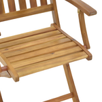 Πολυθρόνα Mobie Pakoworld Πτυσσόμενη Ξύλο Ακακίας Φυσικό 56x61x89εκ