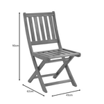 Καρέκλα Elijie Pakoworld Πτυσσόμενη Ξύλο Ακακίας Φυσικό 45x62x90εκ