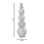 Βάζο Lopel Inart Λευκό Μαρμάρου Μέταλλο Φ26x87εκ