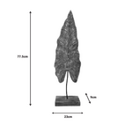 Επιτραπέζιο Διακοσμητικό Φύλλο Lopi Inart Χρυσό Μάνγκο Ξύλο-Μέταλλο 23x9x77.5εκ