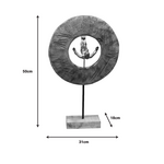 Επιτραπέζιο Διακοσμητικό Manny Inart Φυσικό Μάνγο Ξύλο-Αλουμίνιο 31x18x50εκ