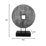 Επιτραπέζιο Διακοσμητικό Cart Inart Φυσικό Μάνγκο Ξύλο-Μέταλλο 40x9x54εκ