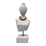 Προτομή Kasma ii Inart Λευκό Μάνγκο Ξύλο-Μέταλλο 18x12x43εκ