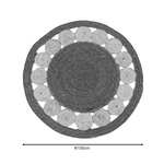Χαλί Opronzo Inart Φυσικό Σχοινί Φ100x2εκ