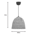 Φωτιστικό Οροφής Lamper Inart Ψάθινο Φυσικό Φ30x82εκ