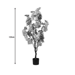 Διακοσμητικό Φυτό Bean Flowers σε Γλάστρα Inart Λευκό pp Υ125εκ