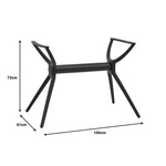 Βάση Τραπεζιού Herno Pakoworld Μαύρο pp 106x61x73εκ