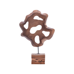 Επιτραπέζιο Διακοσμητικό Strab Inart Φυσικό Ξύλο Teak-Μέταλλο 55x10x80εκ