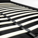 Κρεβάτι roi Pakoworld Διπλό 160x200 pu Μαύρο ματ + Αποθηκευτικό Χώρο