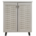 Παπουτσοθήκη-Ντουλάπι Mantam Pakoworld 12 Ζεύγων Χρώμα Λευκό-Γκρι 78x40x92εκ