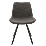 Καρέκλα Orca Pakoworld pu Ανθρακί-Μαύρο Πόδι