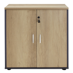 Ντουλάπι Γραφείου Χαμηλό Επαγγελματικό Lotus Pakoworld Χρώμα Φυσικό Ανθρακί 80x40x80εκ