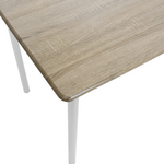 Τραπεζαρία Roza Pakoworld σετ 5τμχ Χρώμα Sonoma - Πόδια Λευκό Gloss 120x70x75εκ