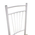 Τραπεζαρία Roza Pakoworld σετ 5τμχ Χρώμα Sonoma - Πόδια Λευκό Gloss 120x70x75εκ