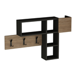 Κρεμάστρα Game Pakoworld Χρώμα Φυσικό-Ανθρακί 99,5x15x61εκ