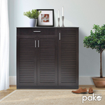 Παπουτσοθήκη-Ντουλάπι Sante Pakoworld 30 Ζεύγων Χρώμα Wenge 120x37x123εκ
