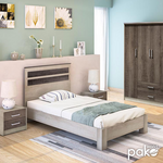 Κρεβάτι Μονό Olympus Pakoworld σε Χρώμα Castillo-Toro 100x200εκ