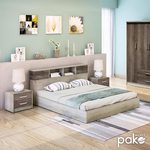 Κρεβάτι Διπλό Olympus Pakoworld Χρώμα Castillo-Toro 160x200εκ