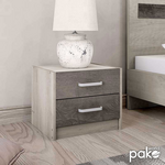 Κομοδίνο Olympus Pakoworld με 2 Συρτάρια Χρώμα Castillo-Toro 47,5x40,5x40,5εκ